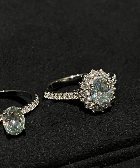 Aquamarine handmade ring